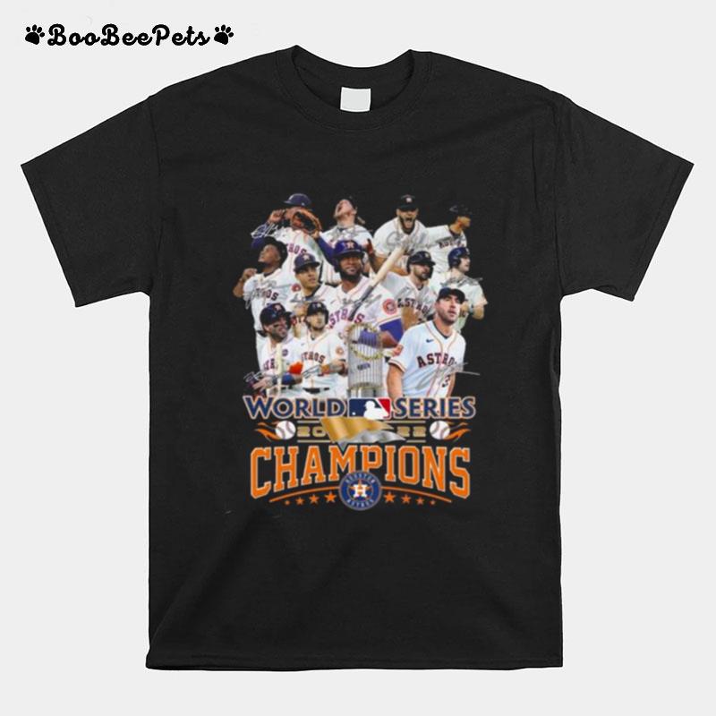 Houston Astros World Series 2022 Champions Signatures T-Shirt