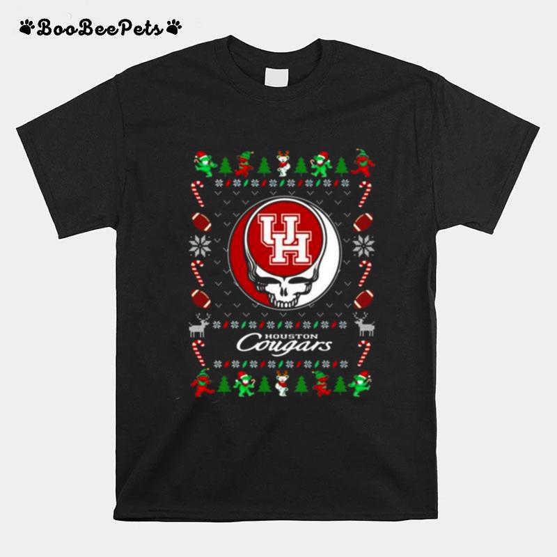 Houston Cougars Grateful Dead Ugly Christmas T-Shirt