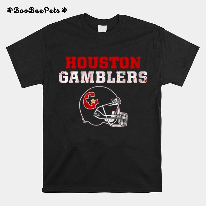Houston Gamblers Vintage Helmet T-Shirt