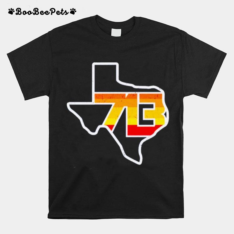 Houston Texas 713 State Silhouette T-Shirt
