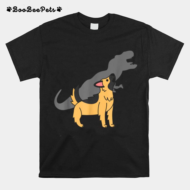Howling Trex Dinosaur German Shepherd Dog T-Shirt