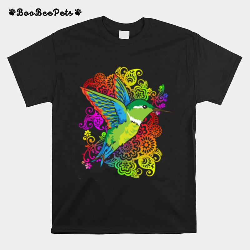 Hummingbird Watercolor Tie Dye Humming Bird Birds T-Shirt