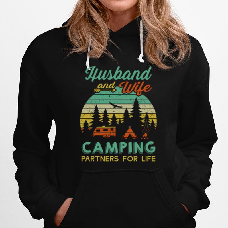 Husband And Wife Camping Partners For Life Hoodie