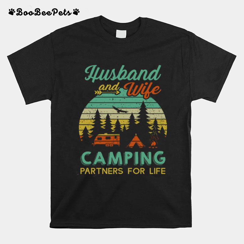 Husband And Wife Camping Partners For Life T-Shirt