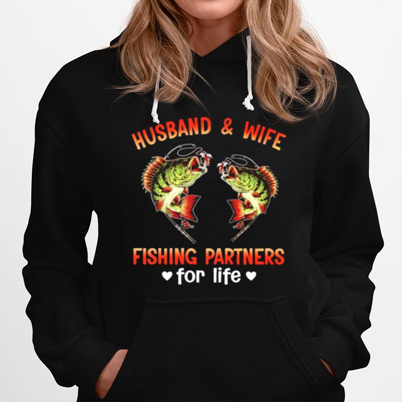 Husband And Wife Fishing Partners For Life Hoodie