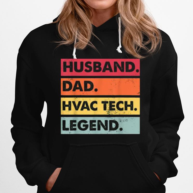 Husband Dad Hvac Tech Legend Technician Vintage Hoodie