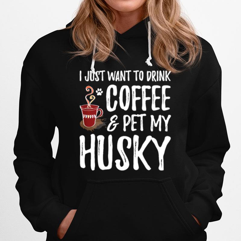 Husky Dog Coffee Dog Mom Hoodie