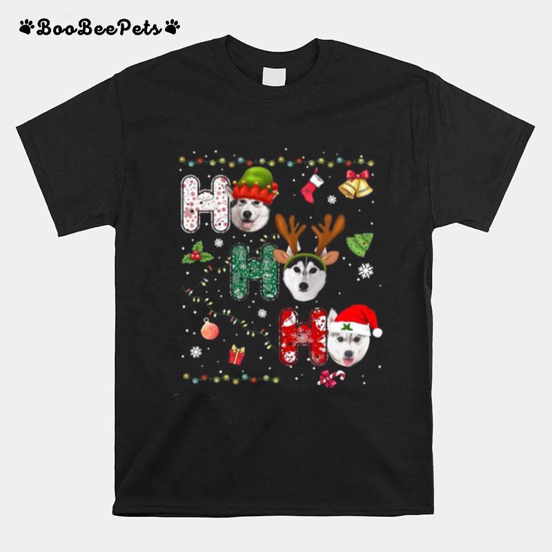 Husky Ho Ho Ho Merry Christmas T-Shirt