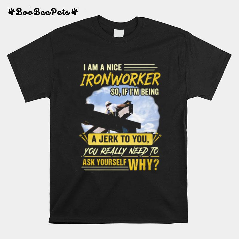 I Am A Nice Ironworker So If Im Being A Jerk To You You Really Need To Ask Yourself Why T-Shirt