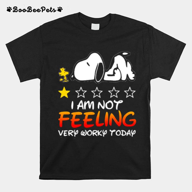 I Am Not Feeling Very Worry Today Snoopy Stars T-Shirt