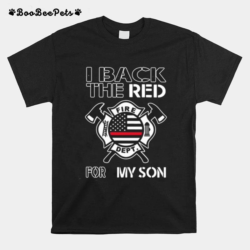 I Back The Red For My Son American Flag T-Shirt