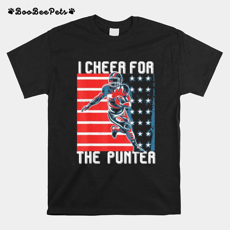 I Cheer For The Punter Us Flag T-Shirt