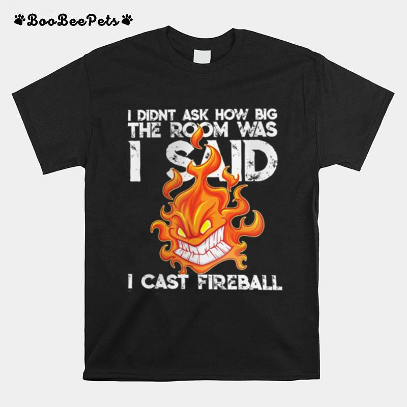 I Didnt Ask How Big The Room Was I Said I Cast Fireball T-Shirt