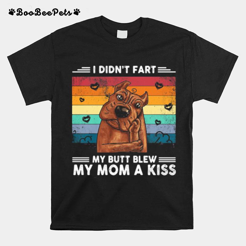 I Didt Fart My Butt Blew My Mom A Kiss Stupid Dog Vintage T-Shirt