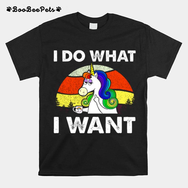 I Do What I Want Funny Unicorn Rainbow Lgbt T-Shirt