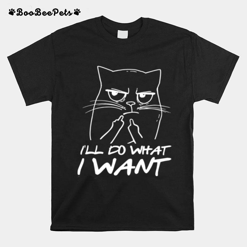 I Do What I Want I Cat I Cat T-Shirt