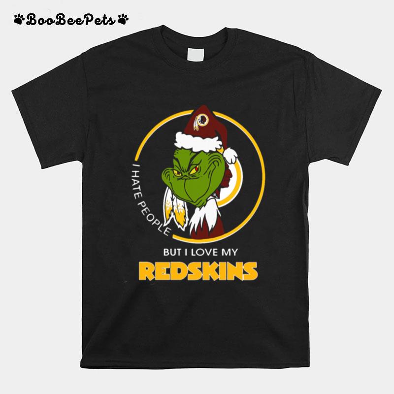 I Hate People But I Love My Washington Redskins Grinch T-Shirt