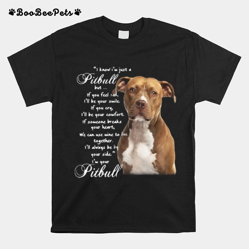 I Know Im Just A Pitbull But If You Feel Sad Ill Be Your Smile If You Cry T-Shirt