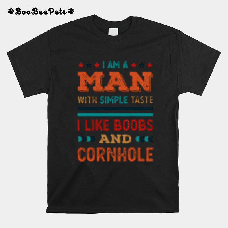 I Like Boobs And Cornhole T-Shirt