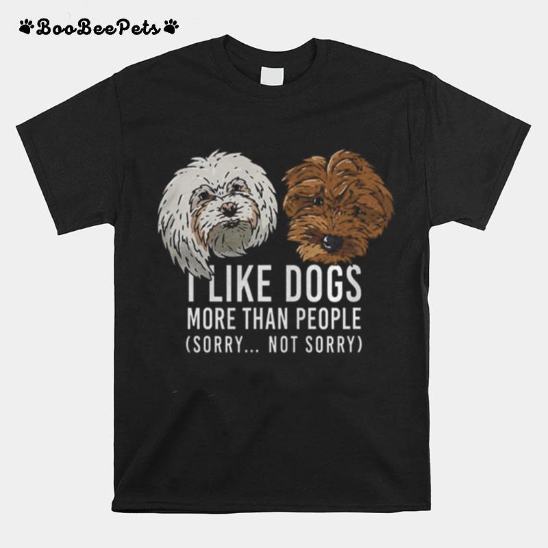 I Like Dogs More Than People Funny Dog T-Shirt