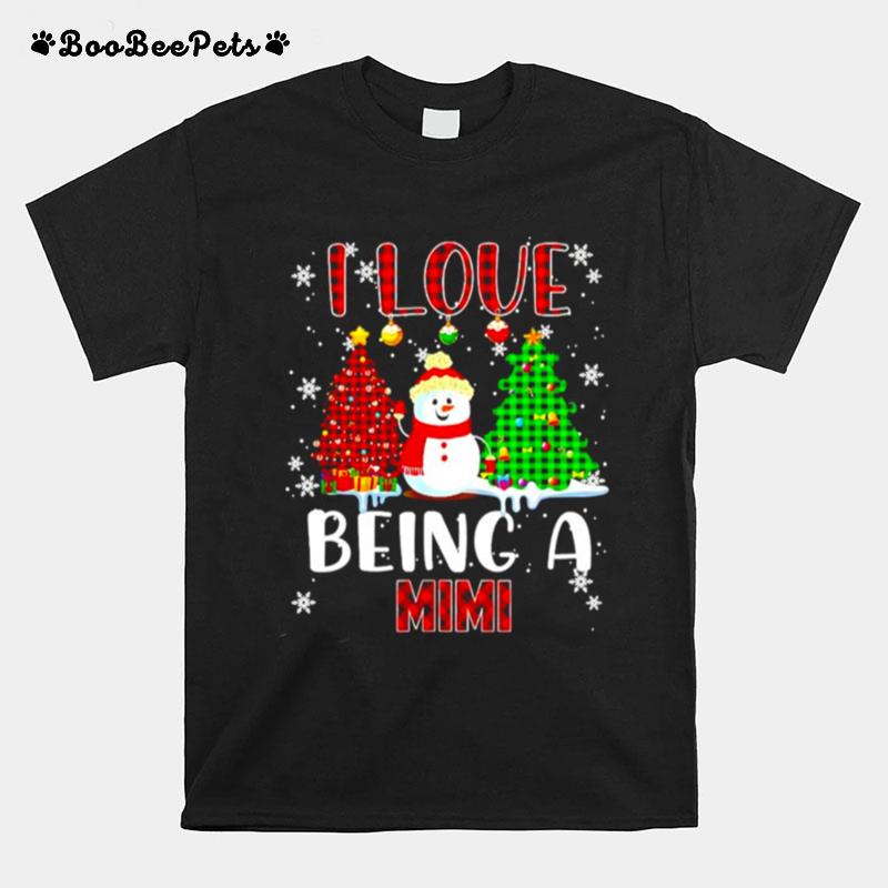 I Love Being A Mimi Snowman Merry Christmas T-Shirt