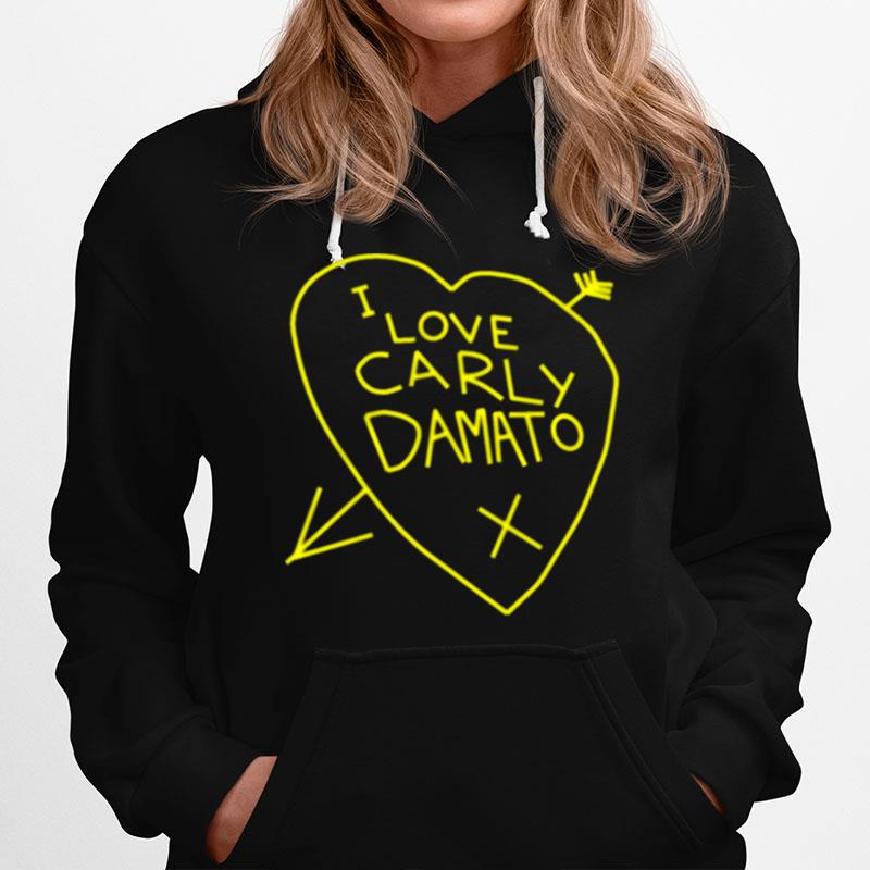 I Love Carly Damato Typo Hoodie