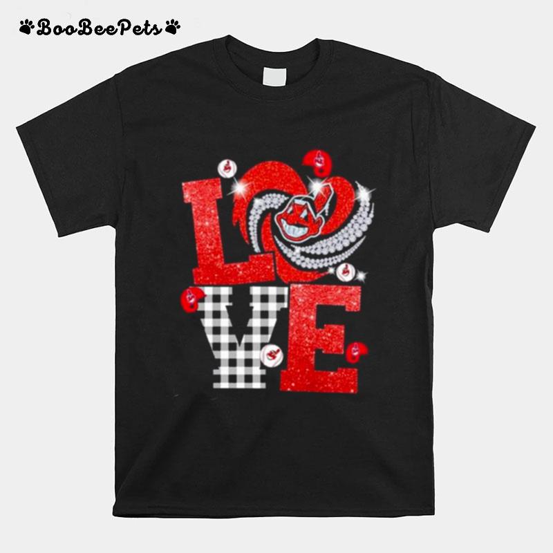 I Love Cleveland Indians Heart 2022 T-Shirt
