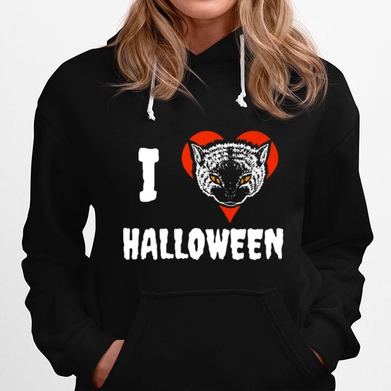 I Love Halloween Cat Lover Hoodie