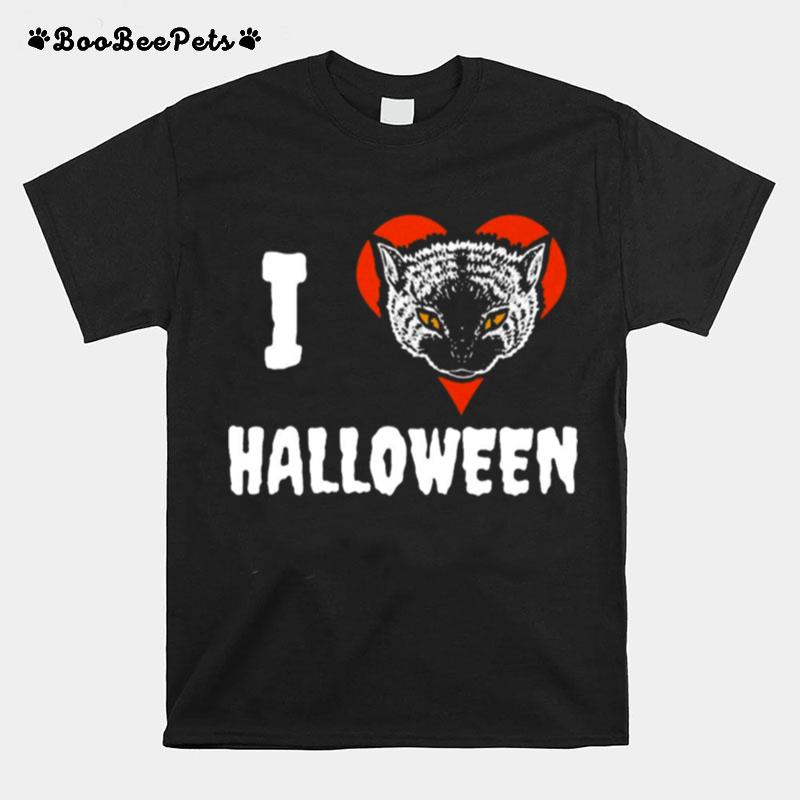 I Love Halloween Cat Lover T-Shirt