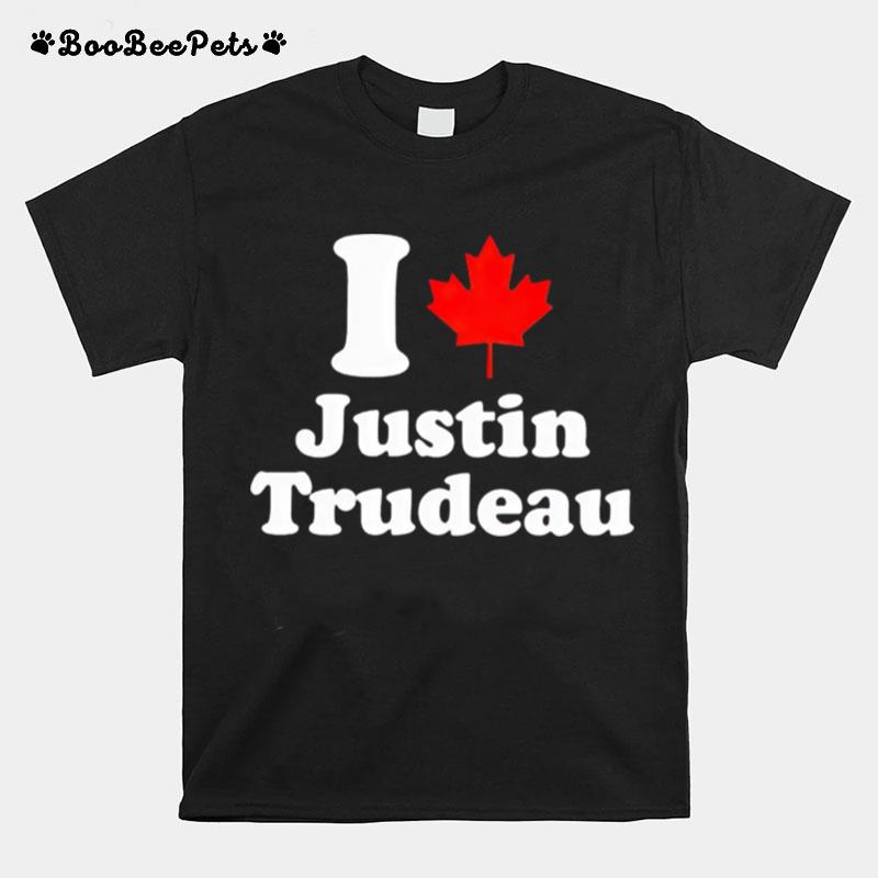 I Love Justin Trudeau Canada T-Shirt