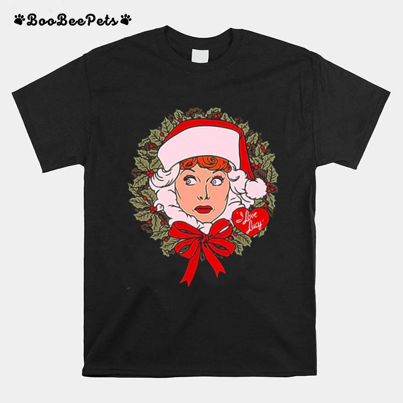 I Love Lucy Christmas Wreath T-Shirt