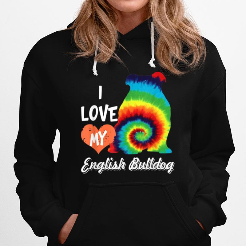 I Love My English Bulldog Boy Girl Kid Hoodie