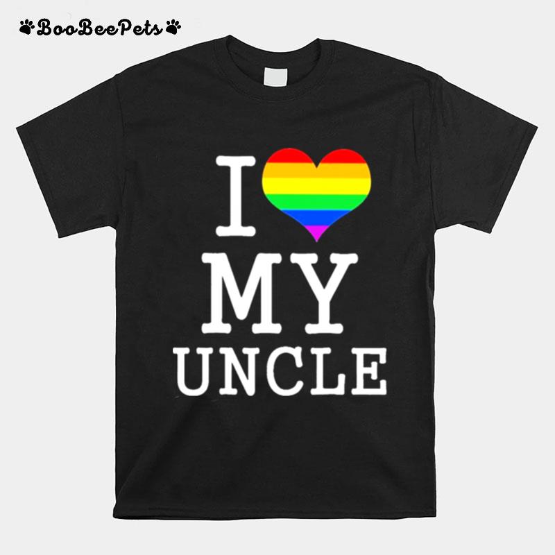 I Love My Uncle Lgbt Flag T-Shirt