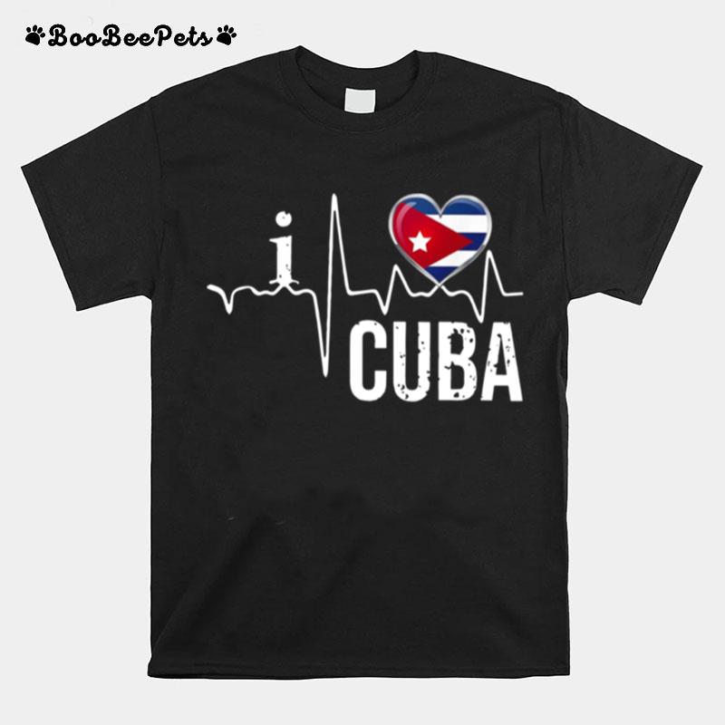 I Love Patria Y Vida Cuba Libre Heartbeat T-Shirt