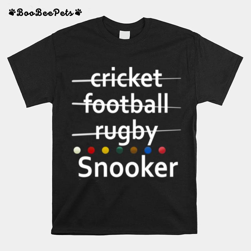 I Love Snooker Crossed Out Sports T-Shirt