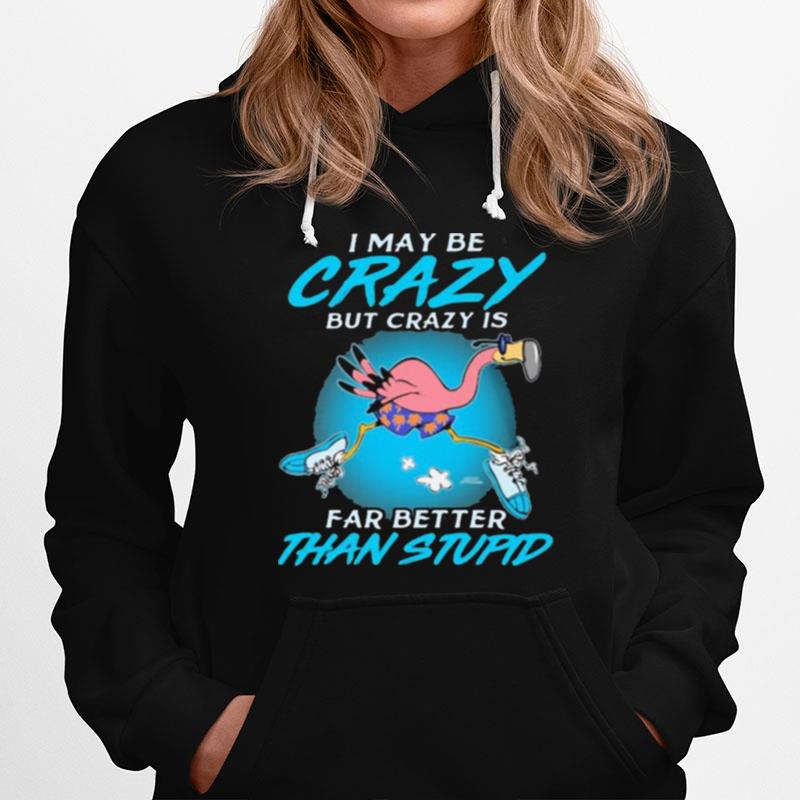 I May Be Crazy But Crazy Is Far Better Than Stupid Flamingo Hoodie