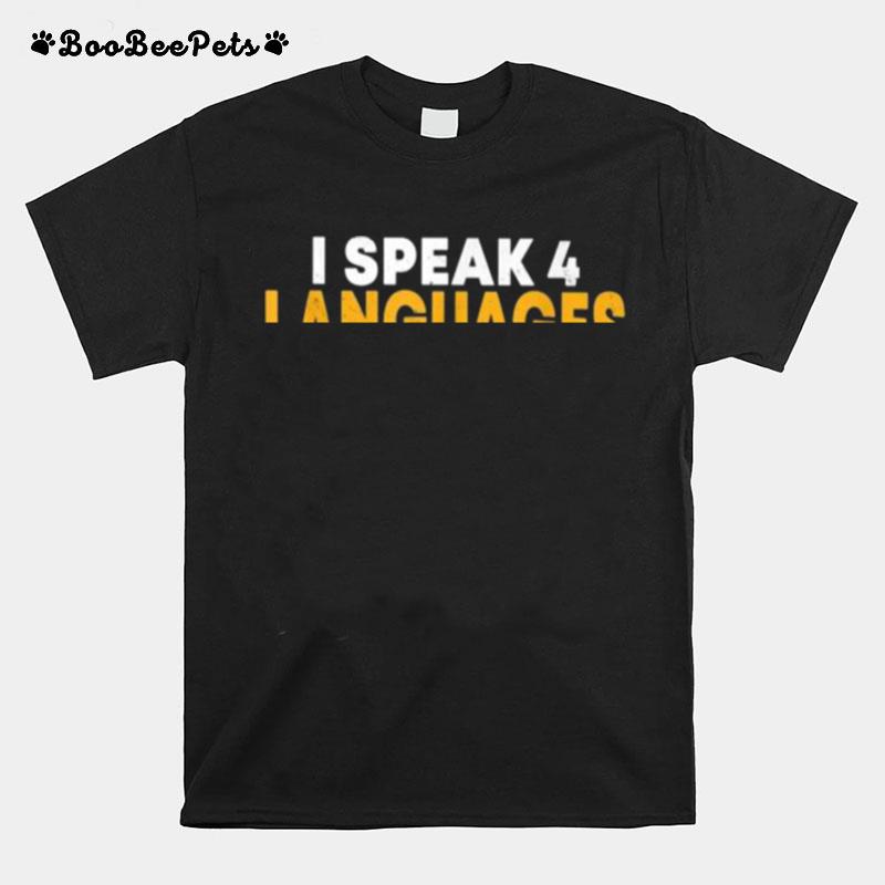 I Speak 4 Languages Electrician Electrical Technician Repair T-Shirt