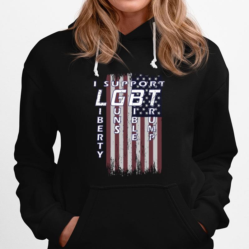 I Support Liberty Guns Bible Trump American Flag Patriotic Hoodie