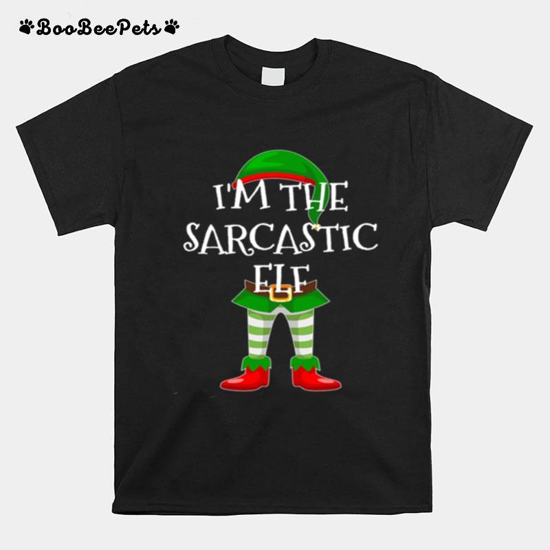 I The Sarcastic Elf Matching Family Christmas Design T-Shirt