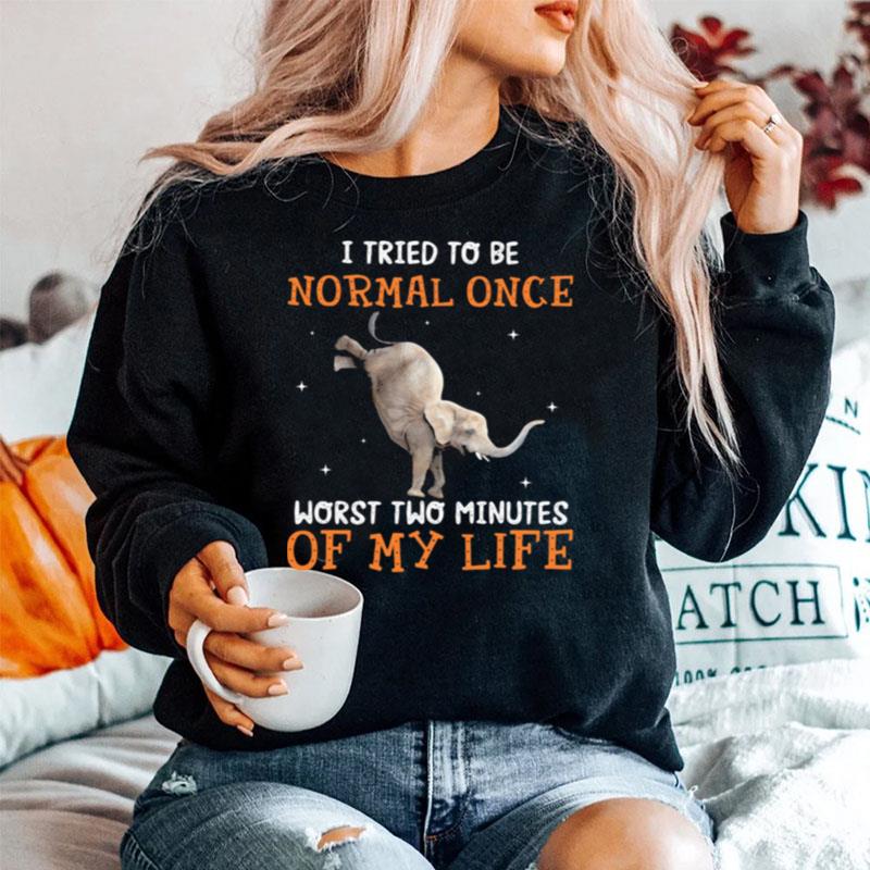 I Tried To Be Normal Once Worst Two Minutes Of My Life Elephant Sweater