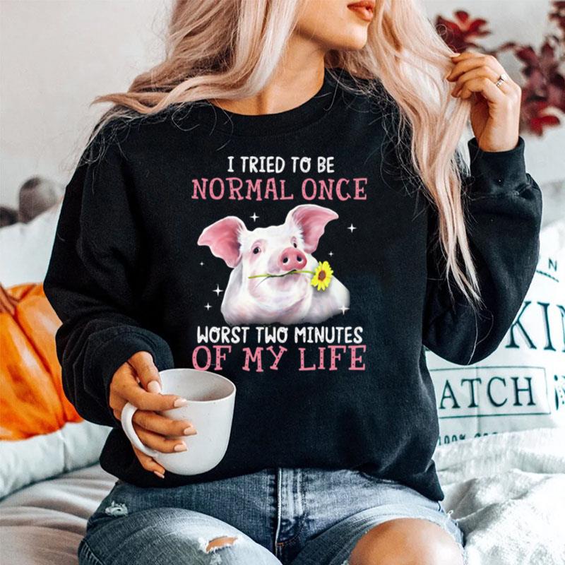 I Tried To Be Normal Once Worst Two Minutes Of My Life Pig Sweater