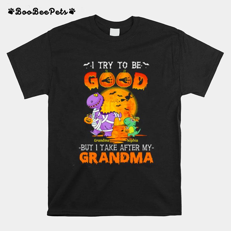 I Try To Be Good But I Take After Halloween Kid T-Shirt