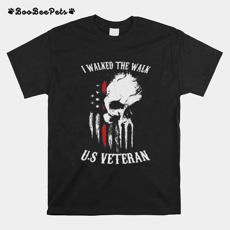 I Walked The Walk U.S Veteran American Flag T-Shirt