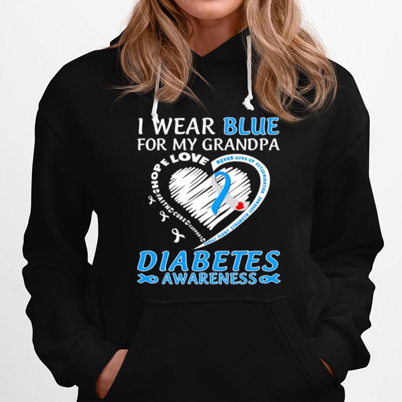 I Wear Blue For My Grandpa Diabetes Awareness Hoodie