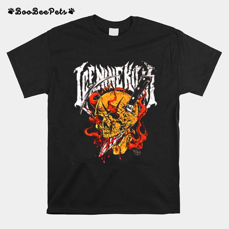 Ice Nine Kills Pick Axe Skull Trinity Of Terror 2022 Tour Halloween T-Shirt