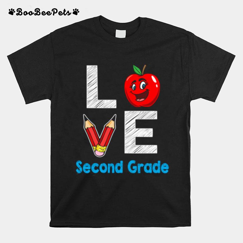 Ich Liebe Lehrer Der Zweiten Klasse Zuruck Zu Schule 2027 T-Shirt