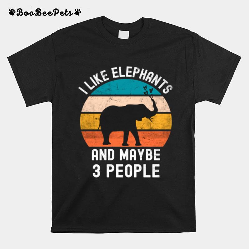 Ich Mag Elefanten Und Vielleicht 3 Personen Vintage Elephant Langarmshirt T-Shirt