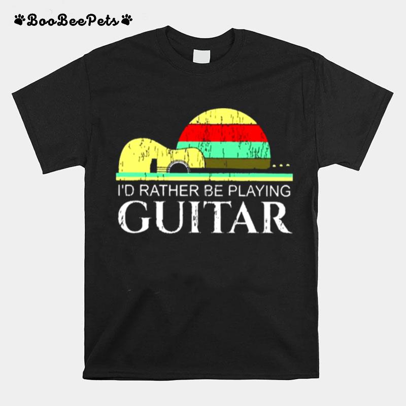 Id Rather Be Playing Guitar Vintage T-Shirt