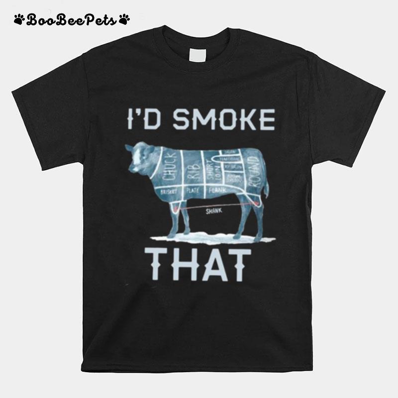 Id Smoke That Cow Bbq T-Shirt