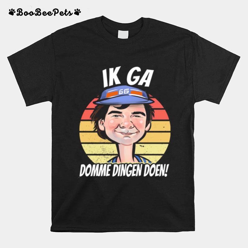 Ik Ga Domme Dingen Doen Sunset Vintage T-Shirt